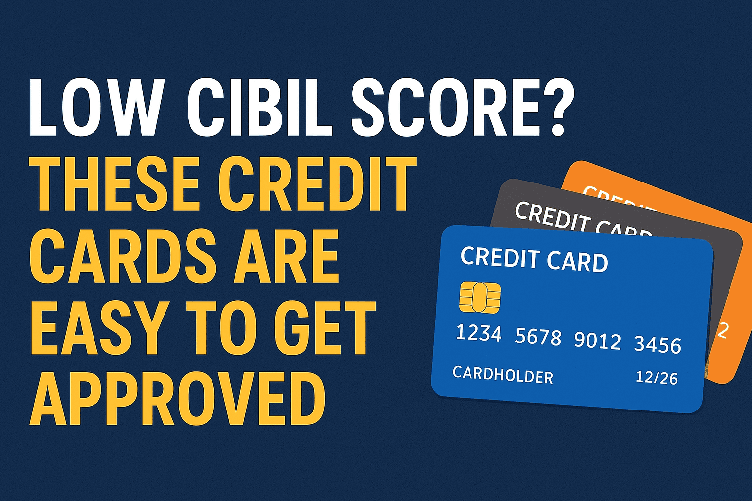 “Low CIBIL Score? These Credit Cards Are Easy to Get Approved”